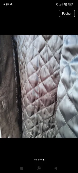 Casaco pele castanho chocolate com pelo