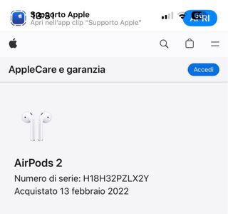 Apple airpods 2’ generazione