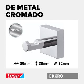 tesa Ekkro Percha de toallas, de metal cromado bri