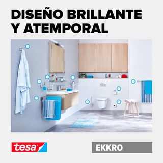 tesa Ekkro Percha de toallas, de metal cromado bri