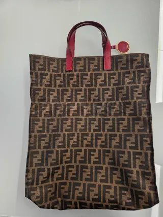 Borsa Fendi FF Zucca Marrone/Nera