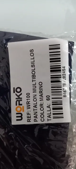 Pantalón de trabajo azul multibolsillos