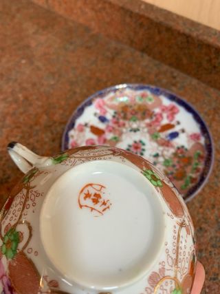 Taza y plato de porcelana fina china