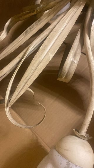 Plafoniera floreale oro e trasparente