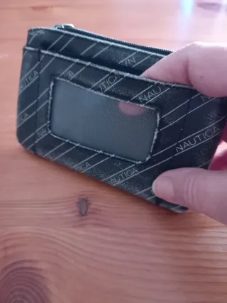 Monedero tarjetero Nautica negro