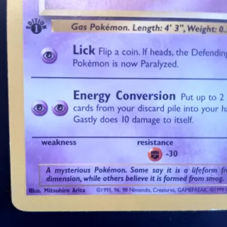 Gastly Pokémon 1ª edición