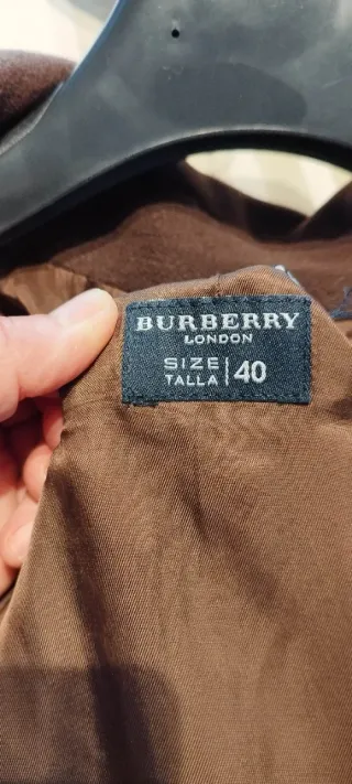Chaquetón Burberry Mujer Talla 40 Marrón