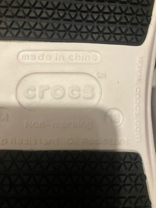 Zuecos Crocs blancos nuevos talla 47