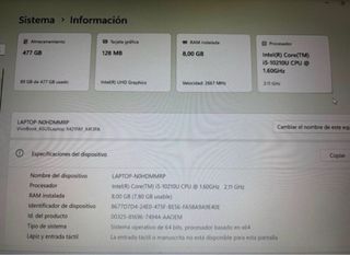 Portátil Asus Vivobook 14 + cargador