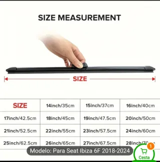 Juego Limpiaparabrisas Seat Ibiza 6F 2018-2024