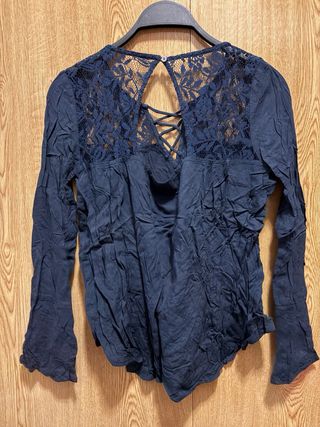 Blusa Hollister Azul Talla XS