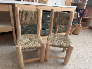 Silla infantil mimbre natural