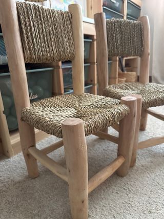 Silla infantil mimbre natural