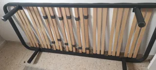 Somier individual de madera y metal