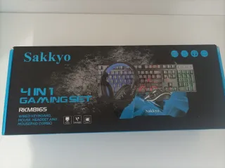 Ratón Gaming Sakkyo Negro y Plateado