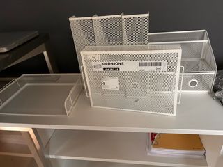 Pack escritorio IKEA DRÖNJÖNS metal blanco