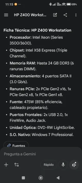PC HP Completo con Monitor y Mesa Recogida en mano