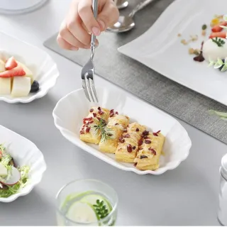 MALACASA Juego 6 Cuencos Ovalados Porcelana