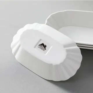 MALACASA Juego 6 Cuencos Ovalados Porcelana