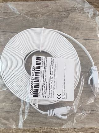 Cable Ethernet Cat 6 Flat Blanco