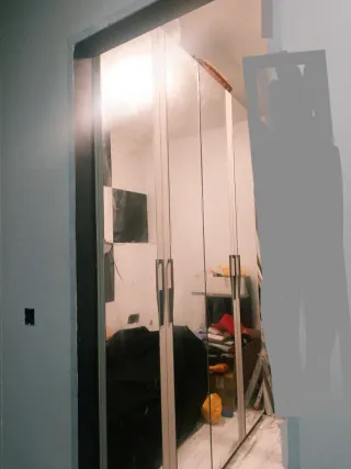 Vestidor moderno cristal y metal