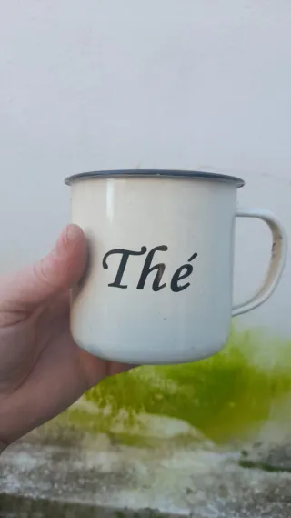 Set Metallo Smaltato Vintage Tè e Caffè