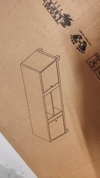 Mueble TV madera y blanco