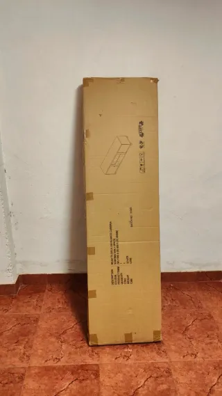 Mueble TV madera y blanco