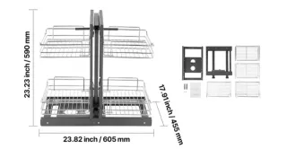 Organizzatore angolare estraibile per cucina VEVOR