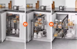 Organizzatore angolare estraibile per cucina VEVOR