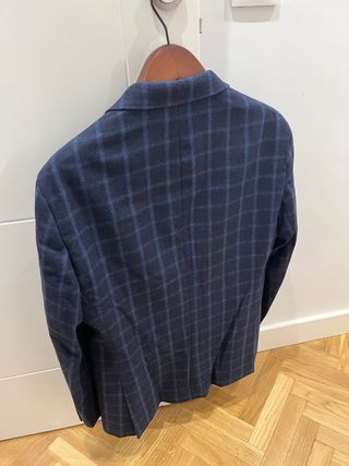 Blazer Purificacion Garcia cuadros azul Talla 52