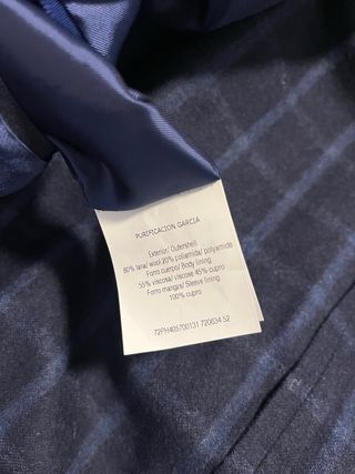 Blazer Purificacion Garcia cuadros azul Talla 52