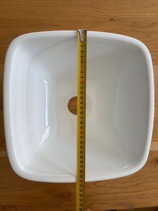 Lavabo sobre encimera cuadrado 30cm