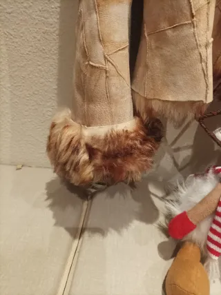 Chaqueta Piel y Ante Mujer Beige/Marrón