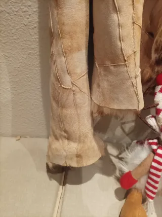 Chaqueta Piel y Ante Mujer Beige/Marrón