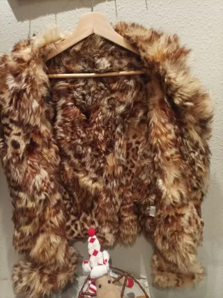 Chaqueta Piel y Ante Mujer Beige/Marrón