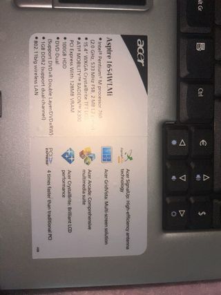 Portátil Acer gris/plateado para piezas