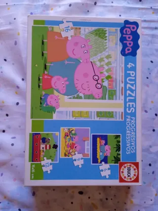 Puzzle Peppa Pig 4 Puzzles Progresivos