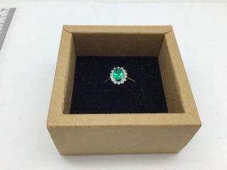 anillo oro 18k con piedra con circonita