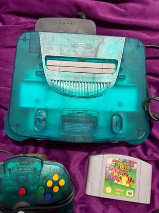 Nintendo 64 Transparente + Super Mario 64