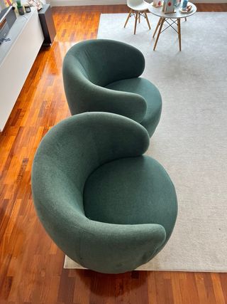 Pareja Butacas Vical Home Giratorias Verdes