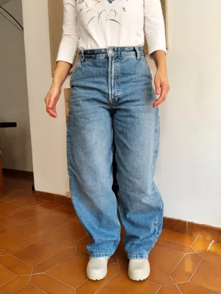 Vaqueros Baggy Bershka Azules