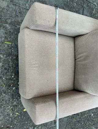 Butaca beige de tela