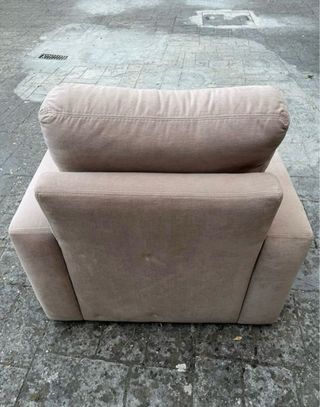 Butaca beige de tela