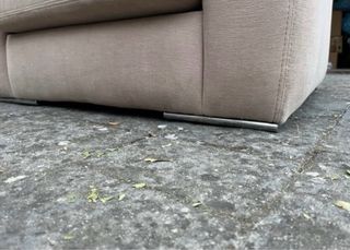 Butaca beige de tela