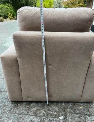 Butaca beige de tela