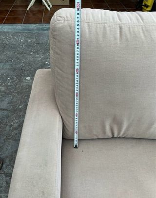 Butaca beige de tela