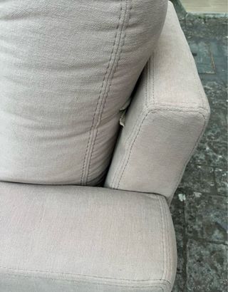 Butaca beige de tela