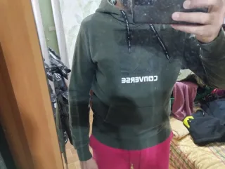 Felpa Converse con cappuccio grigia