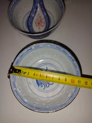 Juego 5 cuencos chinos y cucharas